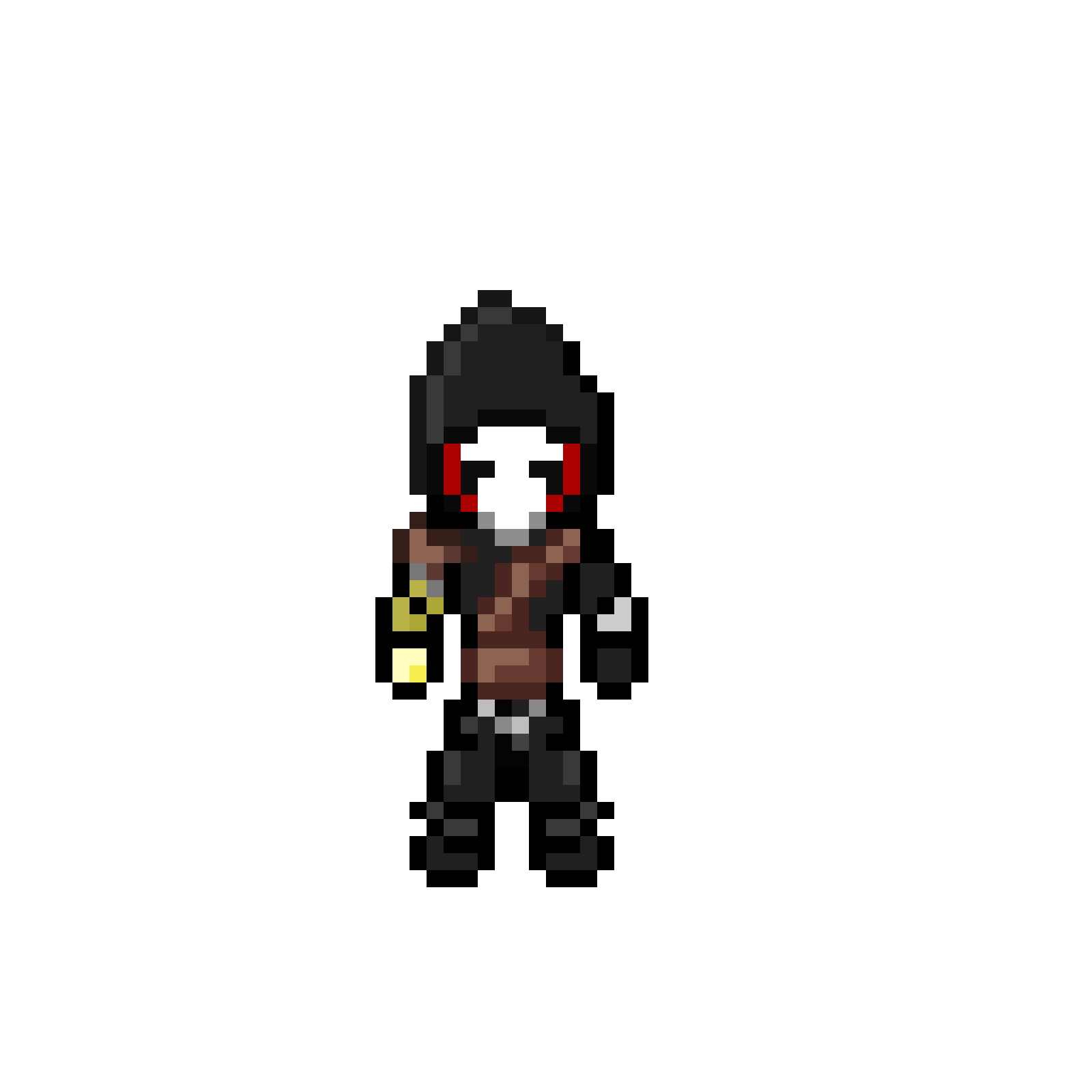 A little exercise I did where I made my oni game sprite in the style of chrono trigger