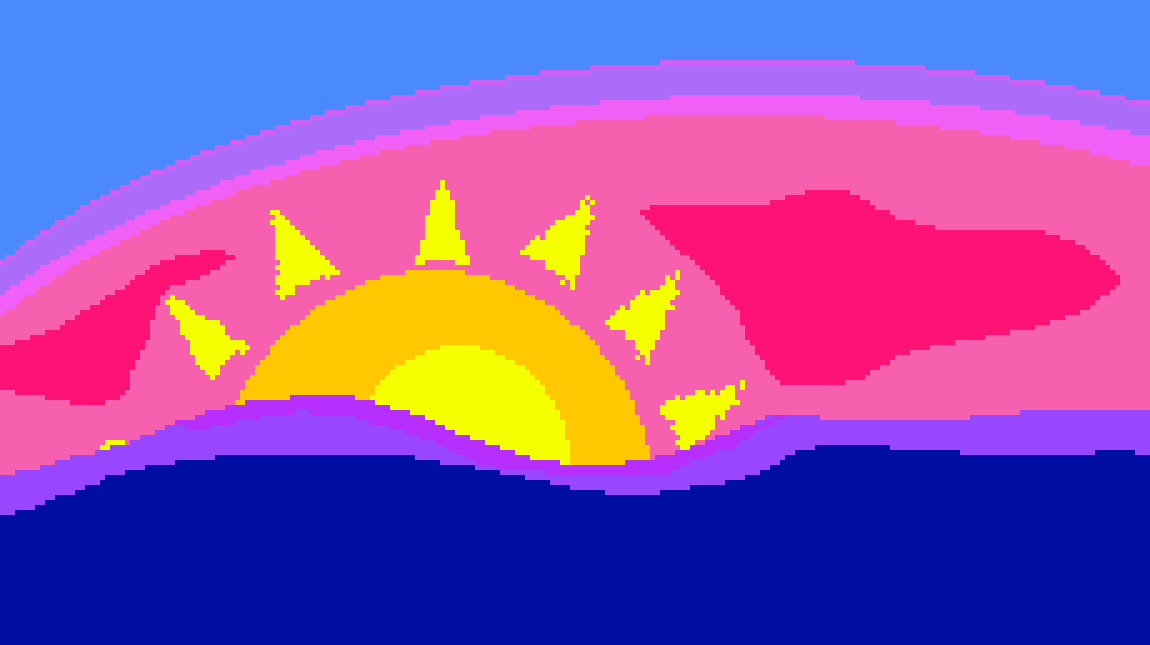 A sunset background from a game of mine that will remain unamed