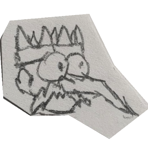 A talking head guy with a crown and long nose
